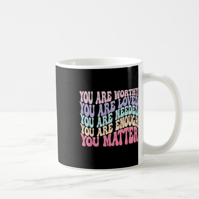 Problem Kindness Be Kind Groovy Mental Health Awar Coffee Mug (Right)