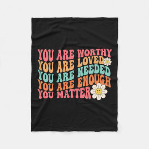 Problem Kindness Be Kind Groovy Mental Health Awar Fleece Blanket