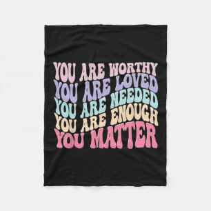 Problem Kindness Be Kind Groovy Mental Health Awar Fleece Blanket