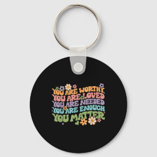 Problem Kindness Be Kind Groovy Mental Health Awar Key Ring