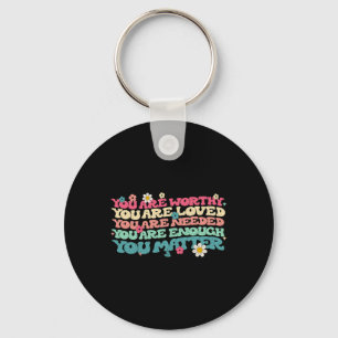 Problem Kindness Be Kind Groovy Mental Health Awar Key Ring
