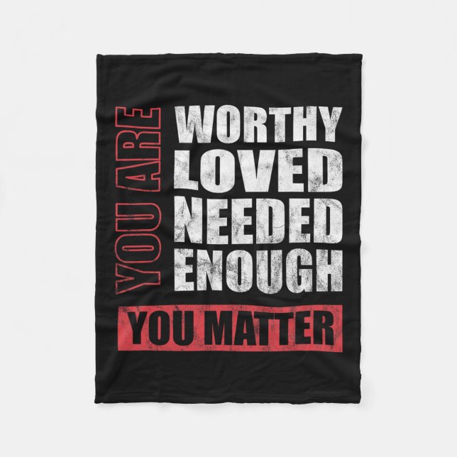 Problem Mental Health Awareness  Fleece Blanket (Front)
