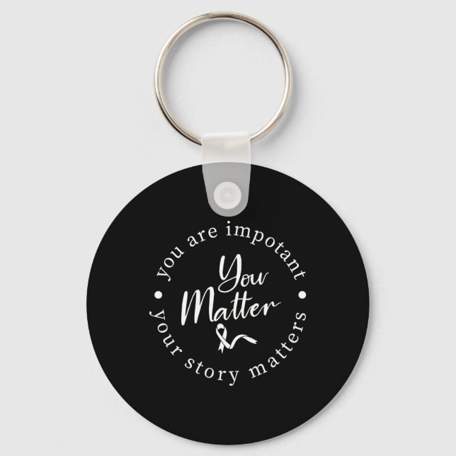 Problem Mental Health Awareness Warrior Counsellor Key Ring (Front)