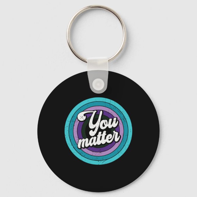 Problem Mental Health Message  Key Ring (Front)