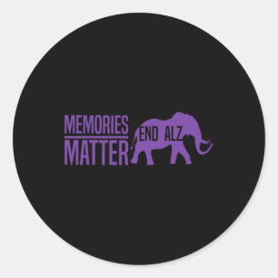 Problem Purple Elephant And Text Heimer  Classic Round Sticker