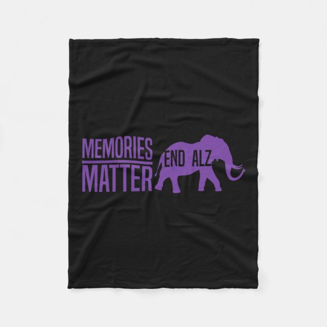 Problem Purple Elephant And Text Heimer  Fleece Blanket (Front)