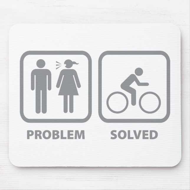 Problem Solved Cycling Mouse Mat (Front)