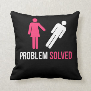 Problem Solved Funny Divorce Breakup Disband Gift  Cushion