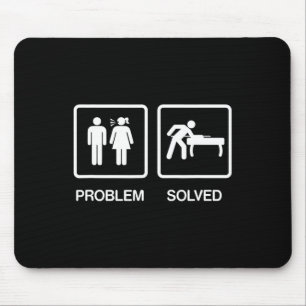 Problem Solved Funny Pool Billiards Player T Shirt Mouse Mat