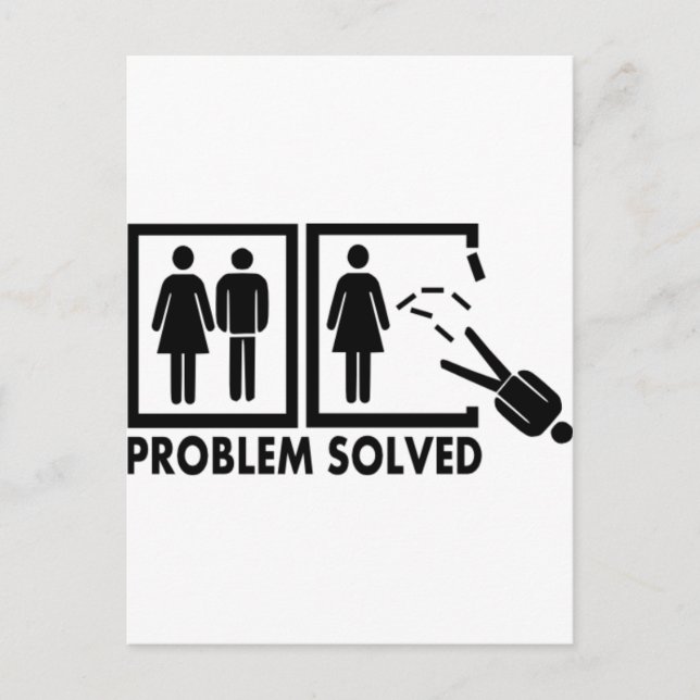 Problem solved - Man Postcard (Front)