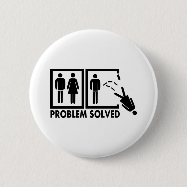 Problem solved - Woman 6 Cm Round Badge (Front)