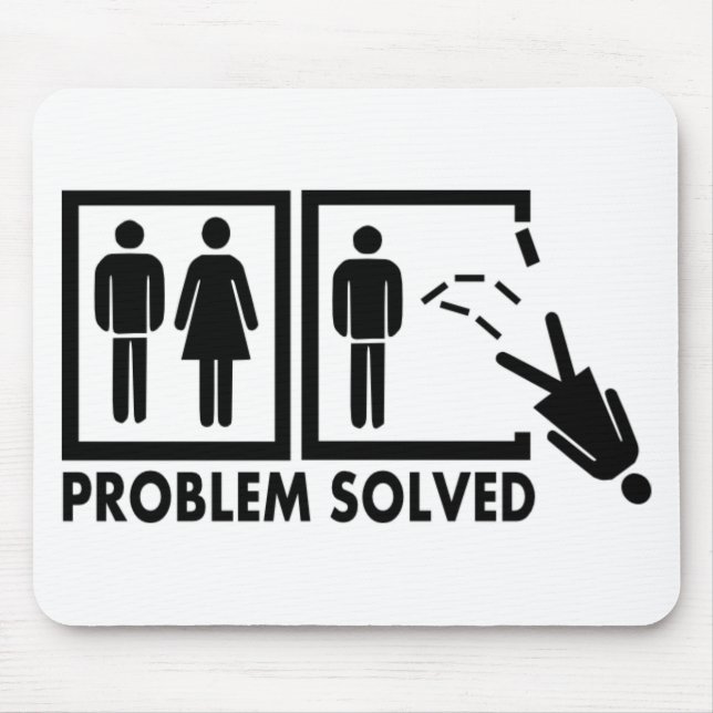 Problem solved - Woman Mouse Mat (Front)