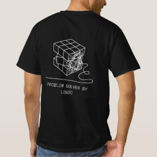 Problem Solver By Logic Minimalist Rubik's Cube T-Shirt
