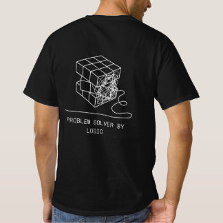 Problem Solver By Logic | Minimalist Rubik's Cube T-Shirt