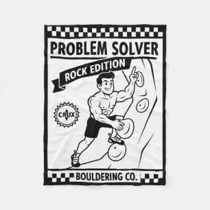 Problem Solver Rock Edition Climbing Wall Fun Fleece Blanket
