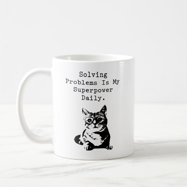 Problem Solver Superpower Math Enthusiast Coffee Mug (Left)