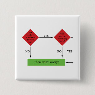Problem solving 15 cm square badge