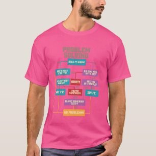Problem Solving Chart Funny Sayings Sarcastic Geek T-Shirt