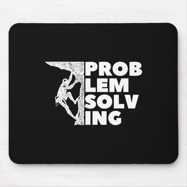 Problem Solving Climber Gift, Rock Climbing, Bould Mouse Mat (Front)