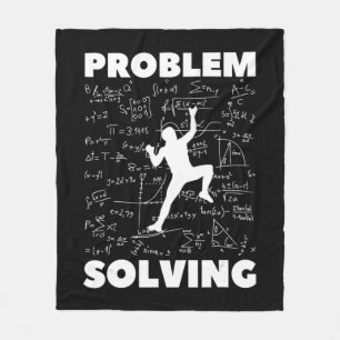 Problem Solving Climber Gift Rock Climbing Boulde Fleece Blanket