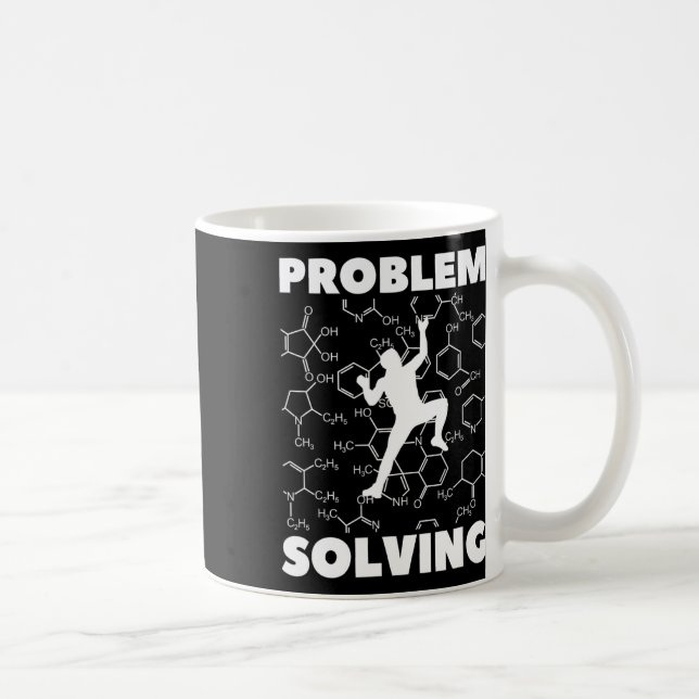 Problem Solving Climber, Rock Climbing Chemistry,  Coffee Mug (Right)