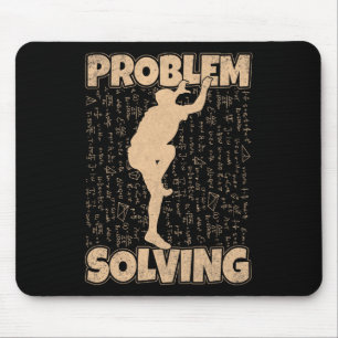 Problem Solving Funny Rock Climbing Bouldering Pun Mouse Mat