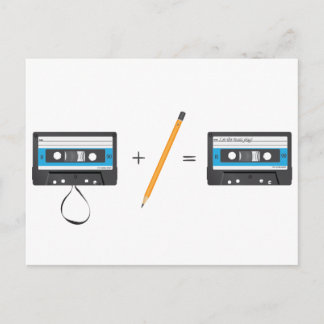 Problem-solving with compact cassette tapes. postcard