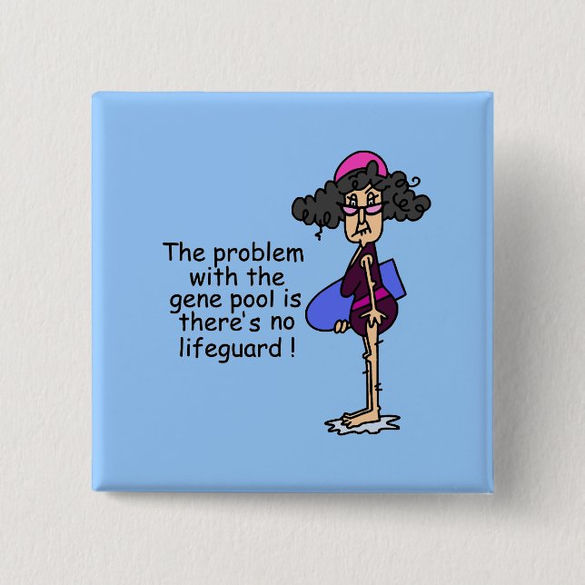 Problem With the Gene Pool 15 Cm Square Badge (Front)