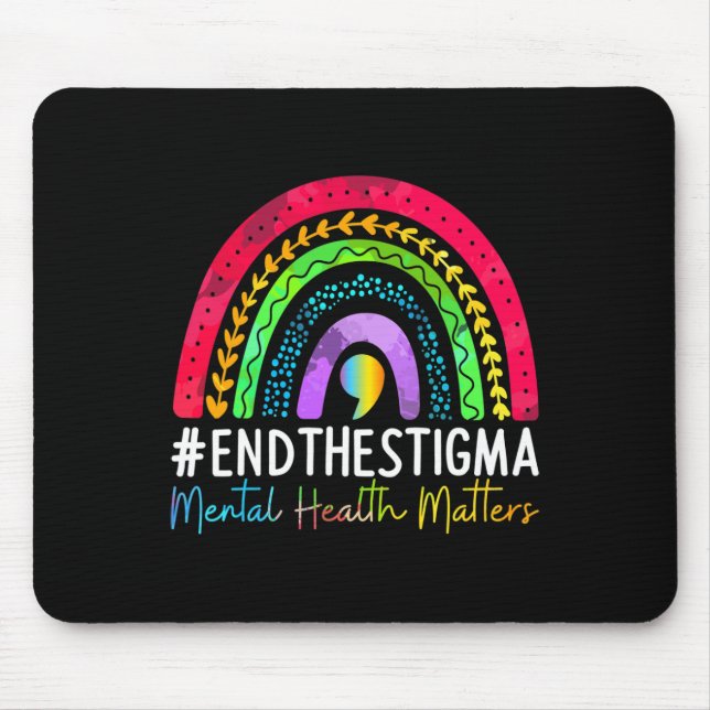 Problems End The Stigma Rainbow Boho 1  Mouse Mat (Front)