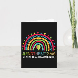 Problems End The Stigma Rainbow Boho Card