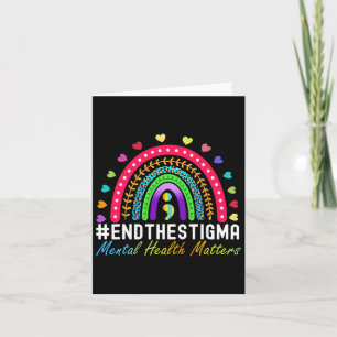 Problems End The Stigma Rainbow Leopard Boho Card
