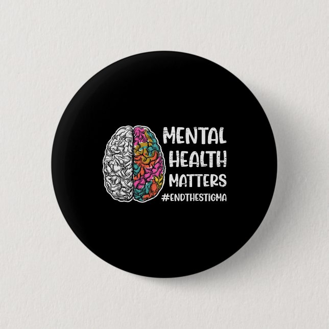 Problems Mental Mental  6 Cm Round Badge (Front)