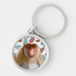 Proboscis Monkey Endangered Species  Key Ring