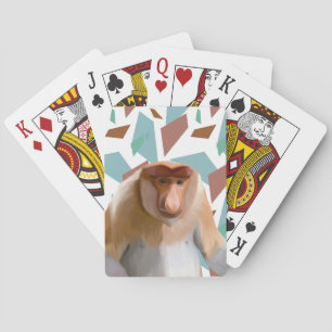 Proboscis Monkey Endangered Species Playing Cards
