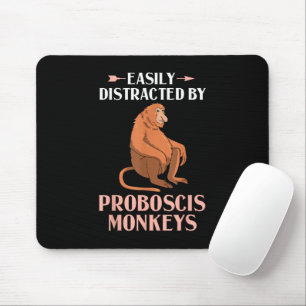 Proboscis Monkey Funny Long Nosed Monkeys Mouse Mat