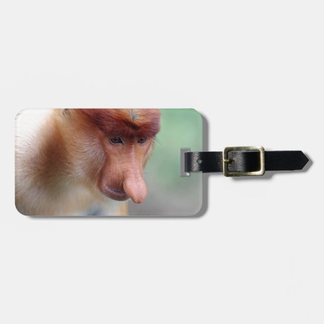 Proboscis monkey Labuk Bay Borneo Luggage Tag (Front Horizontal)
