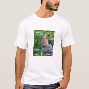 Proboscis Monkey - Sometimes I Sit and Think T-Shirt
