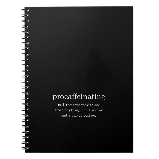 Procaffeinating Notebook (Front)