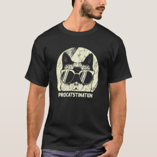 Procatstination Cat Humour Kitten Lazy Cat Mum T-Shirt