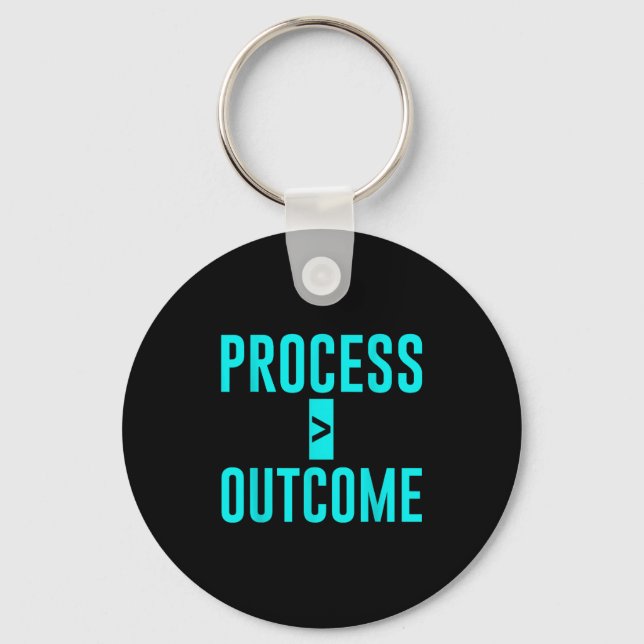 Process Greater Than Outcome Growth Mindset Motiva Key Ring (Front)