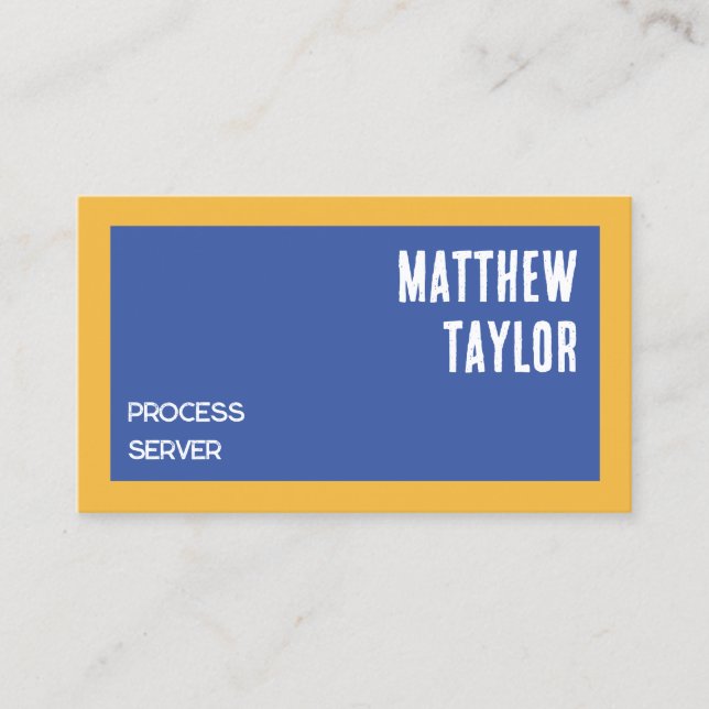 Process Service Custom QR Business Card (Front)