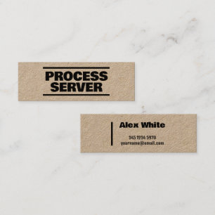 Process Service Kraft Mini Business Card