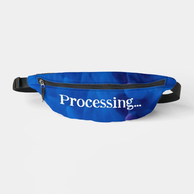 Processing in Blue Background Bum Bags (Front)