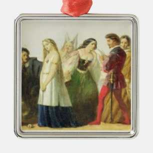 Procession of characters from Shakespeare (oil on Metal Tree Decoration