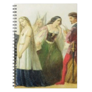 Procession of characters from Shakespeare (oil on Notebook