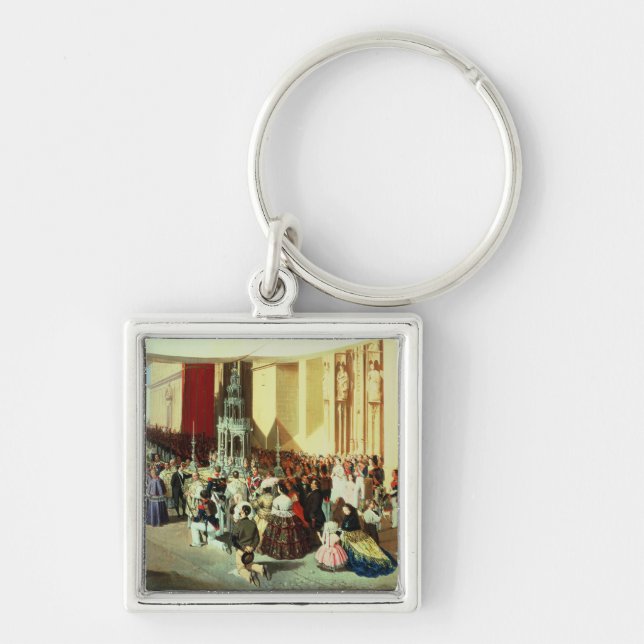 Procession of Corpus Christi in Seville Key Ring (Front)