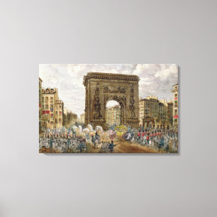 Procession of Pope Pius VII in Paris Canvas Print