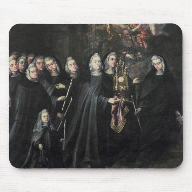 Procession of St. Clare with the Eucharist Mouse Mat (Front)