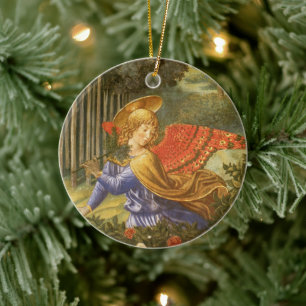 Procession of the Magi Angel by Benozzo Gozzoli Ceramic Tree Decoration