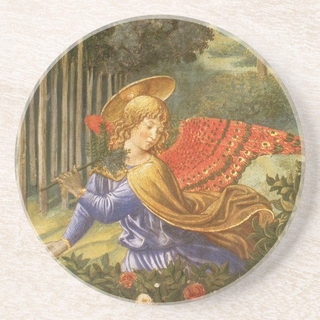Procession of the Magi Angel by Benozzo Gozzoli Coaster (Front)